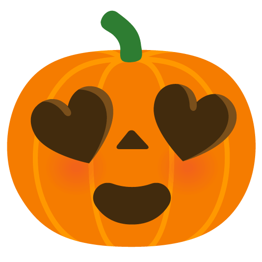 heart eyes jack o lantern