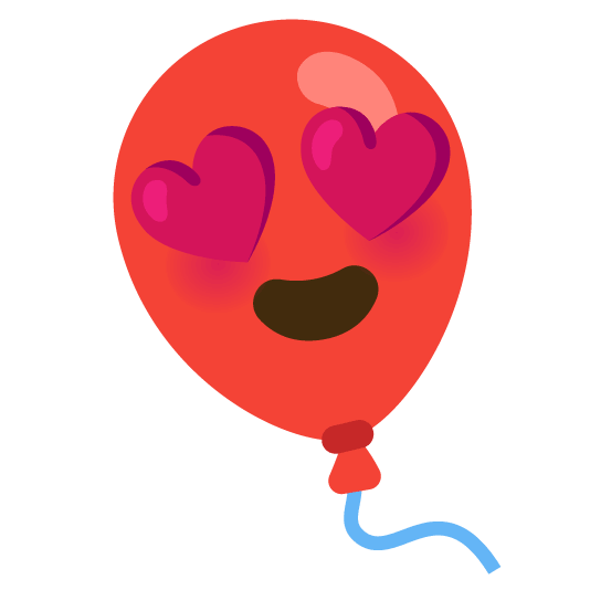 heart eyes balloon