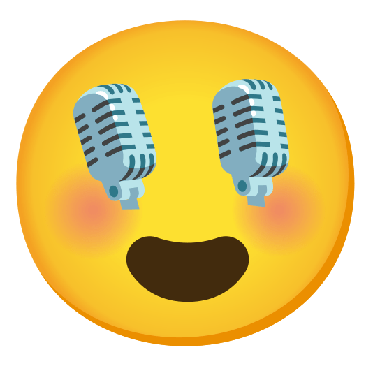 heart eyes studio microphone