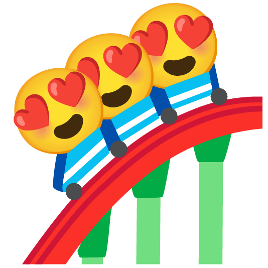 heart eyes roller coaster