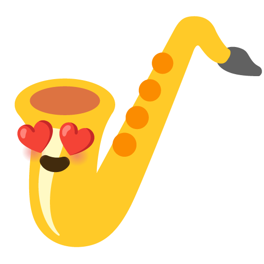 heart eyes saxophone