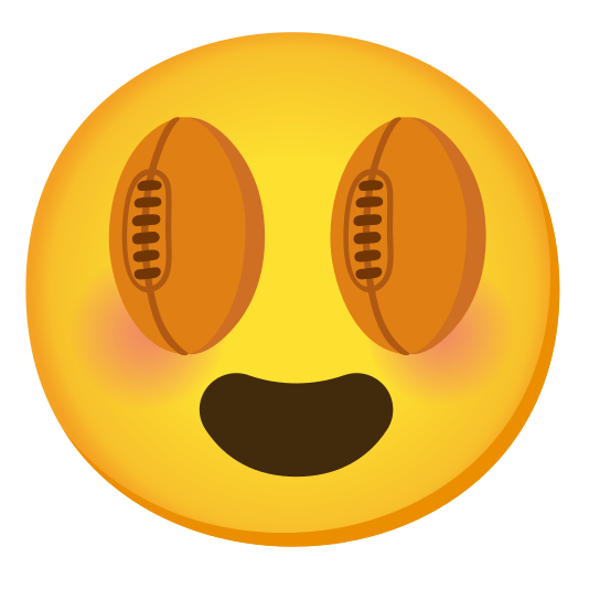 heart eyes rugby football