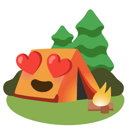 heart eyes camping