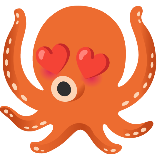 heart eyes octopus