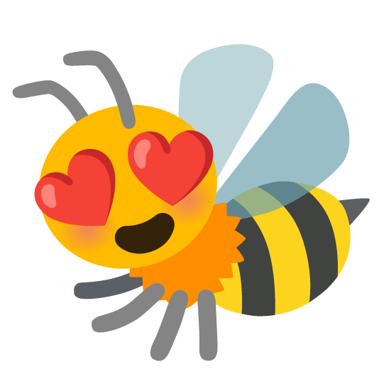 heart eyes bee