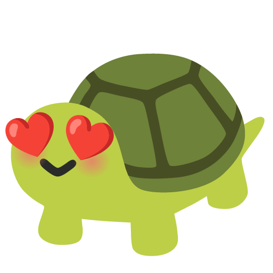 heart eyes turtle