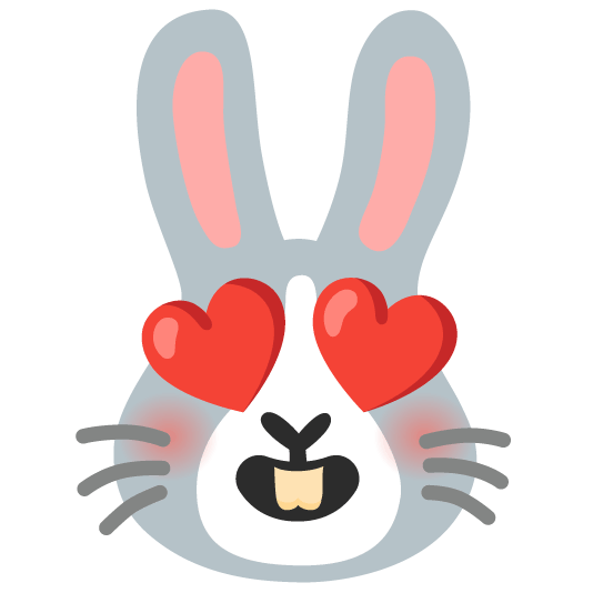 heart eyes rabbit