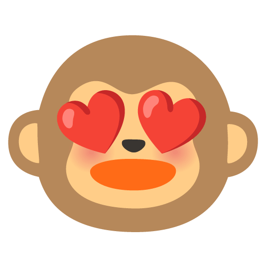 heart eyes monkey face