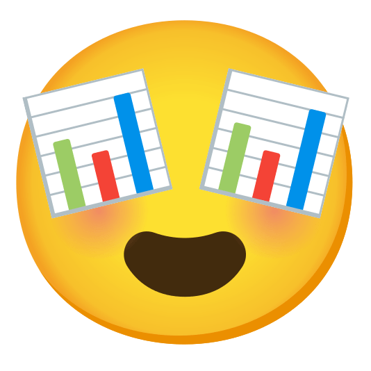 heart eyes bar chart