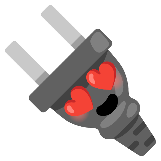heart eyes electric plug