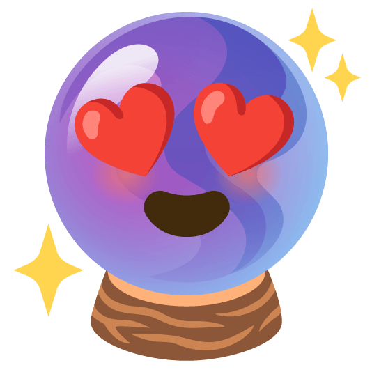 heart eyes crystal ball