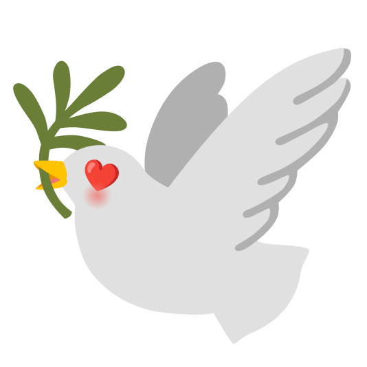 heart eyes dove of peace
