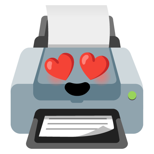 heart eyes printer