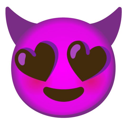 heart eyes smiling imp