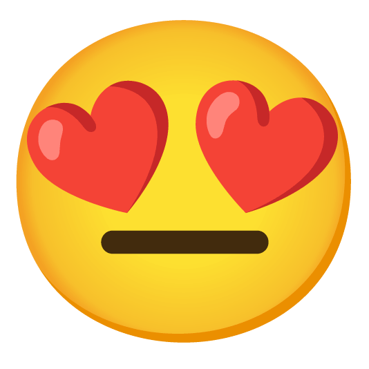 heart eyes neutral face
