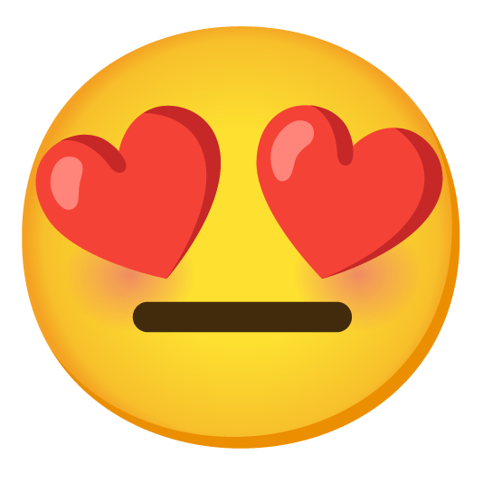 heart eyes expressionless