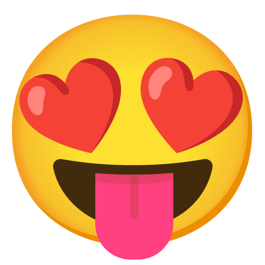 heart eyes stuck out tongue closed eyes