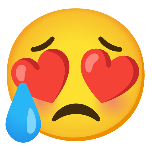 heart eyes disappointed relieved