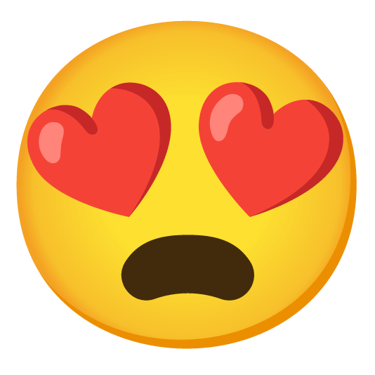 heart eyes frowning
