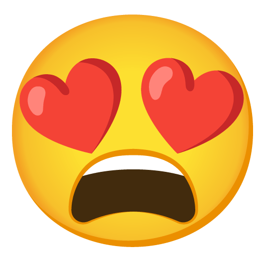 heart eyes tired face