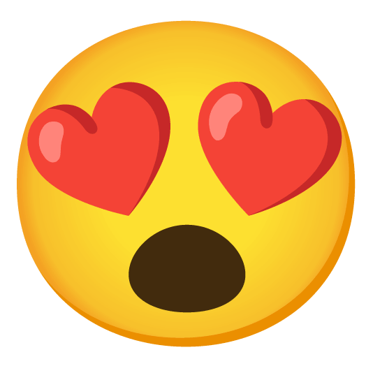 heart eyes open mouth