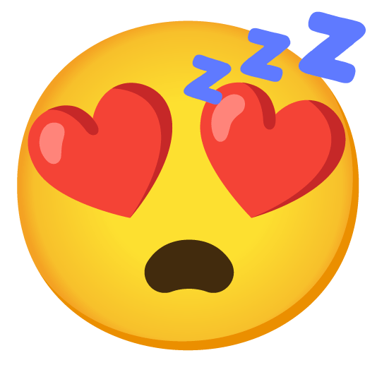 heart eyes sleeping