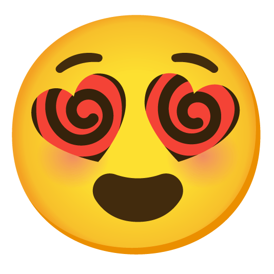 heart eyes dizzy face