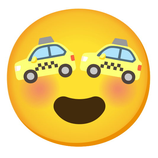 heart eyes taxi