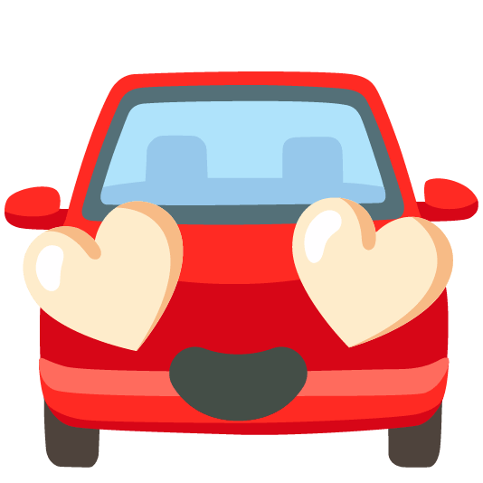 heart eyes car
