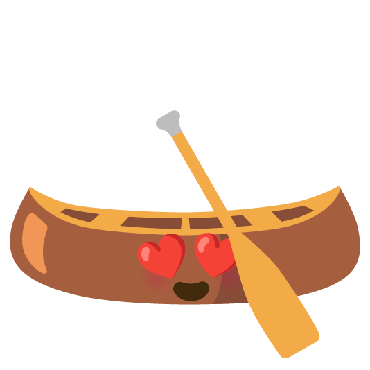 heart eyes canoe