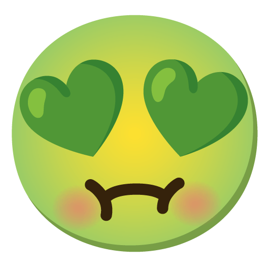 heart eyes nauseated face