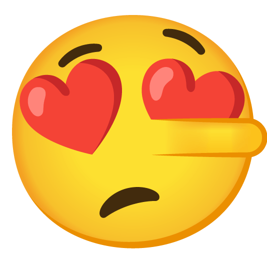 heart eyes lying face