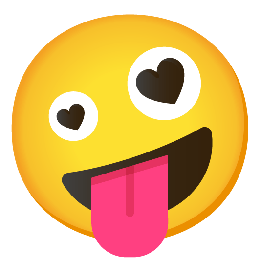 heart eyes zany face