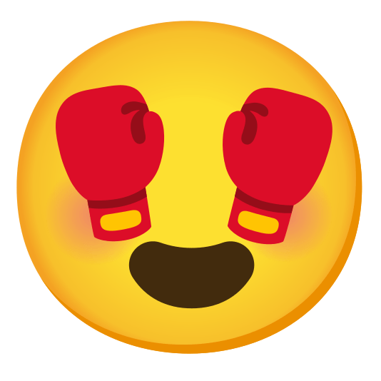 heart eyes boxing glove