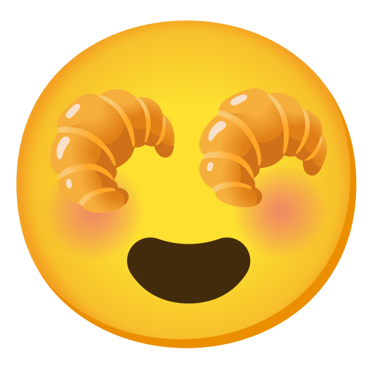 heart eyes croissant