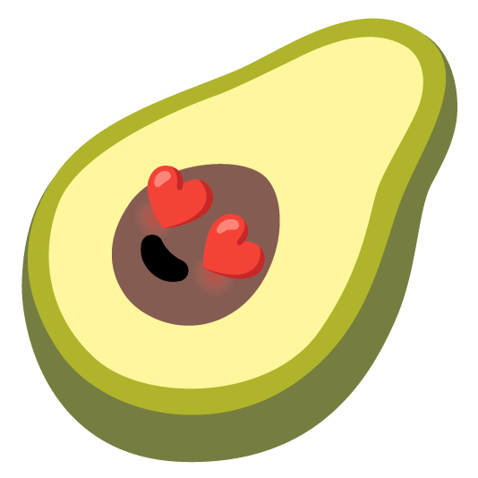 heart eyes avocado