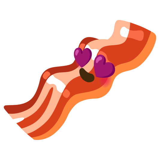 heart eyes bacon