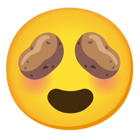 heart eyes potato