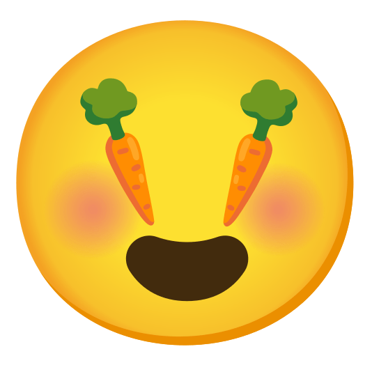 heart eyes carrot