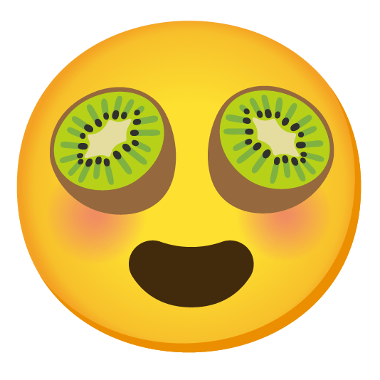 heart eyes kiwifruit