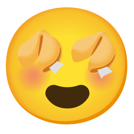 heart eyes fortune cookie