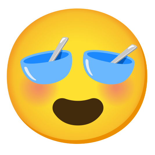 heart eyes bowl with spoon