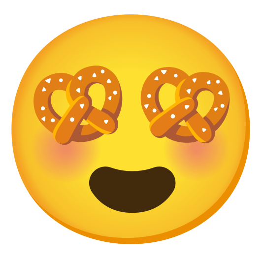 heart eyes pretzel