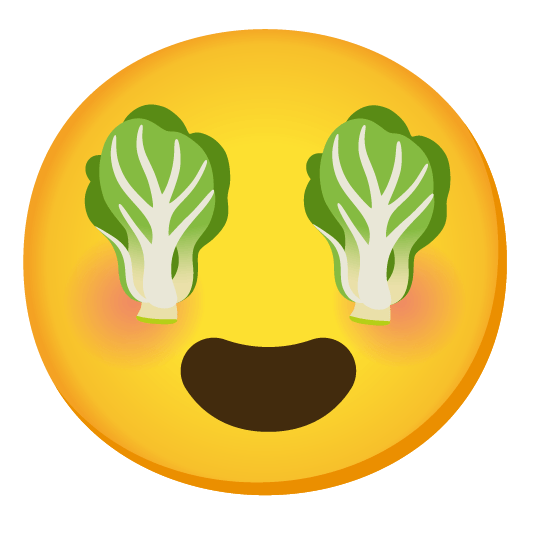 heart eyes leafy green