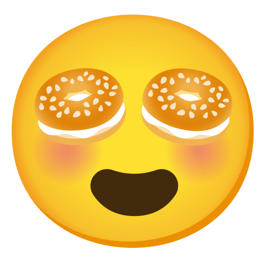 heart eyes bagel