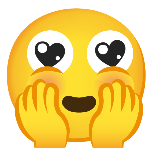 heart eyes pleading face