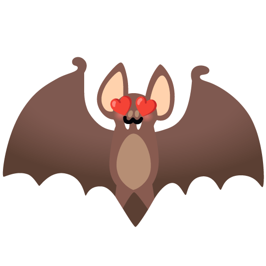 heart eyes bat
