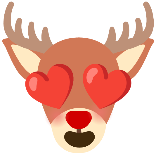 heart eyes deer