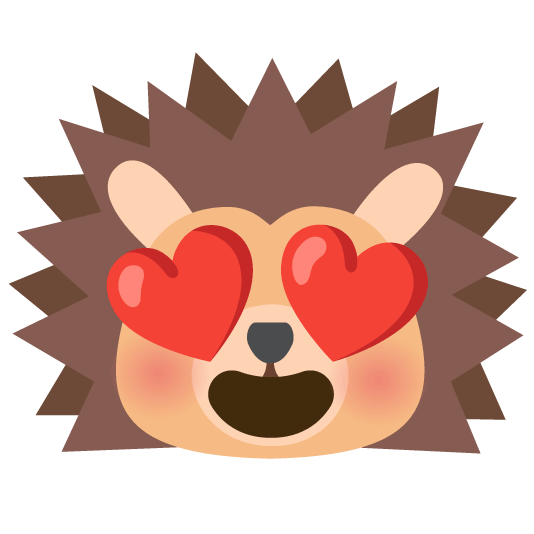 heart eyes hedgehog