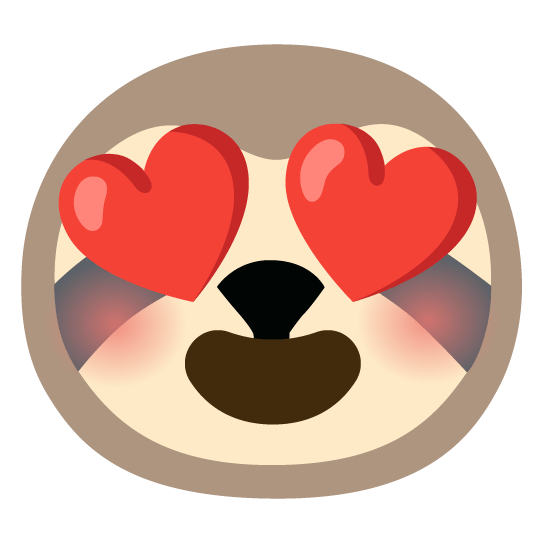 heart eyes sloth